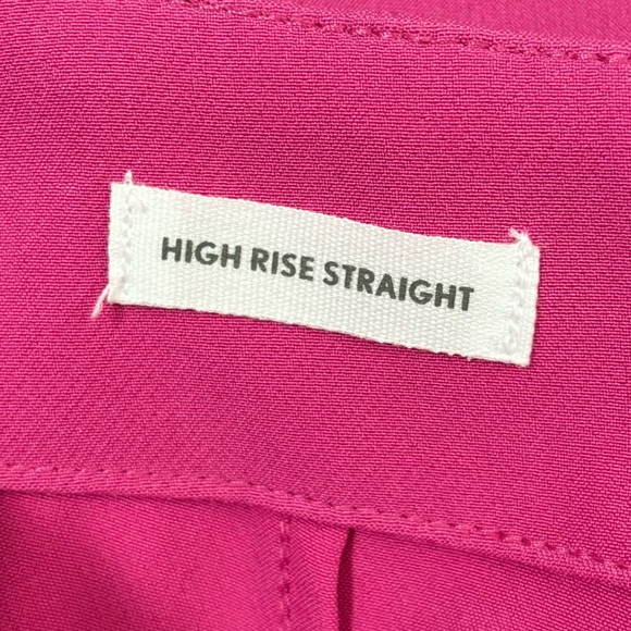 NWOT Loft High Rise Straight Pants Size‎ 10 Pink Barbie - Picture 6 of 8